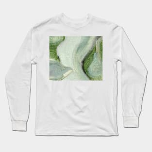 Abstract Oil Painting Mint Green 1c10 Long Sleeve T-Shirt